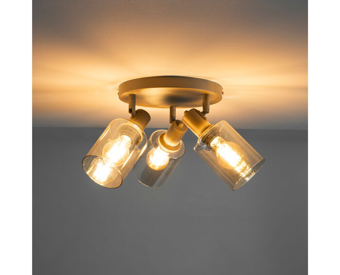 Plafondlamp Sepiora rond 3L - Beige