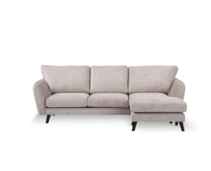 3 seater sofa CL right, fabric Orinoco 23, K460 beige, black leg