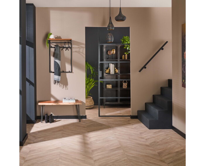 Kapstok custom hoog 2x4 haken - Massief acacia naturel