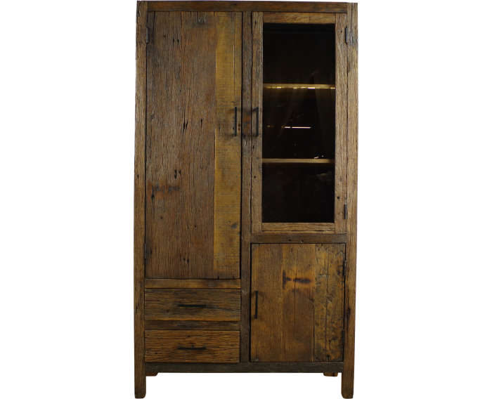 Kabinetkast Brent gerecycled hout naturel - 100 x 40 x 180 cm