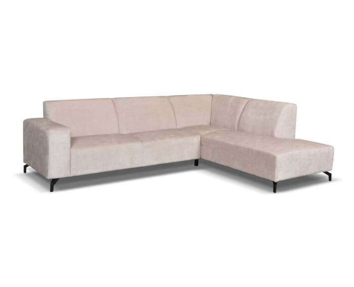 Hoekbank Milena Beige - Astra 3 &ndash; Ottomane Rechts &ndash; 274x210 cm