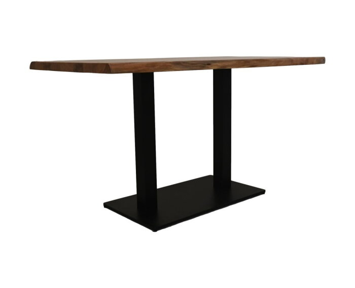 Tafel Live edge -140x80x76 - Naturel/zwart - Acacia/metaal