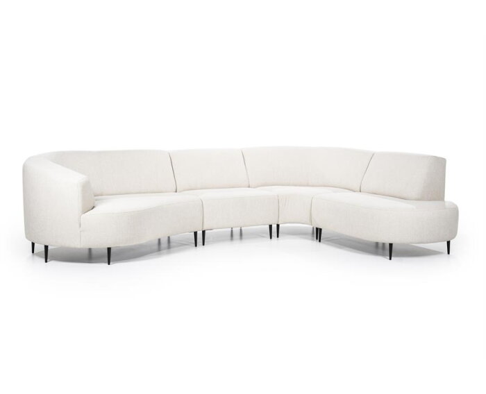 Modulaire Hoekbank Diane Leaf Natural – luchtige Designbank - 351x237 cm - SEVN