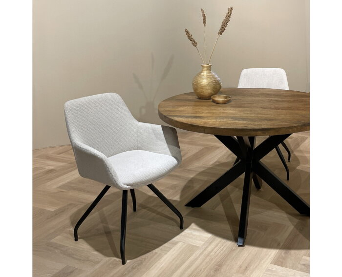 Eetkamerstoel Duke Sand (zandkleurig) | Livingfurn