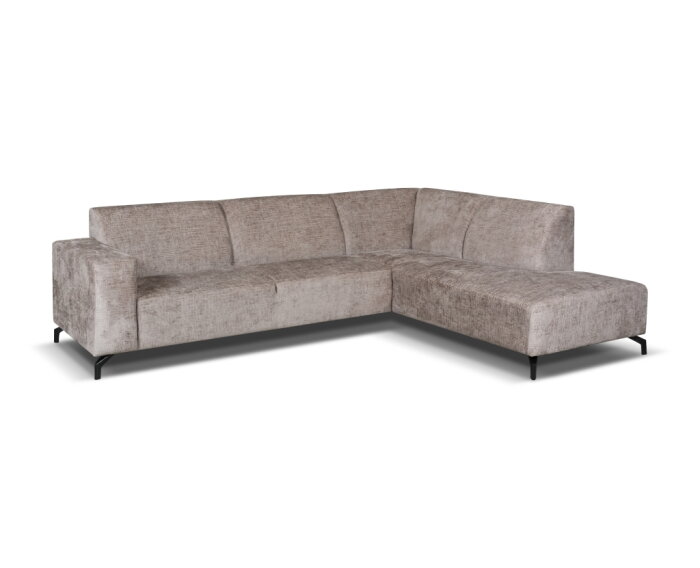Hoekbank Milena Taupe - Astra 5 &ndash; Ottomane rechts &ndash; 274x210 cm