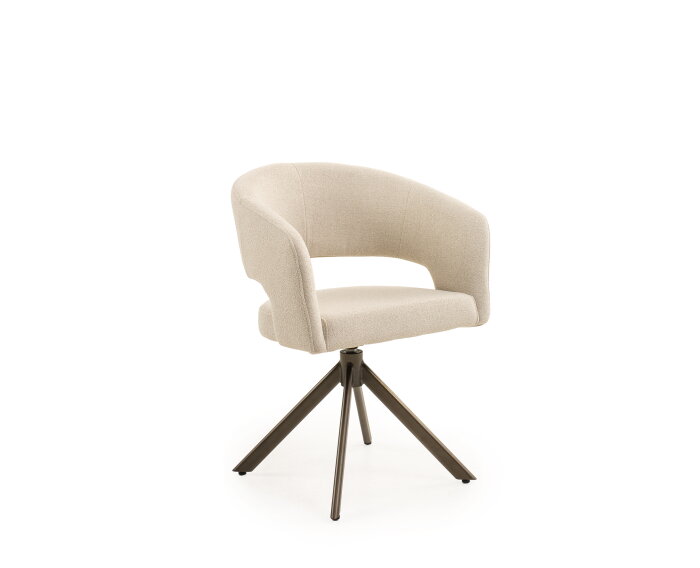 Eetkamerstoel Tokyo draaibaar Venus anodic bruin - Glory linen 110