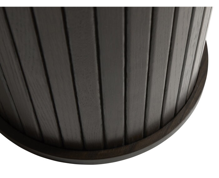 Bijzettafel Enna rond &Oslash;50 - dark espresso eiken - keramiek