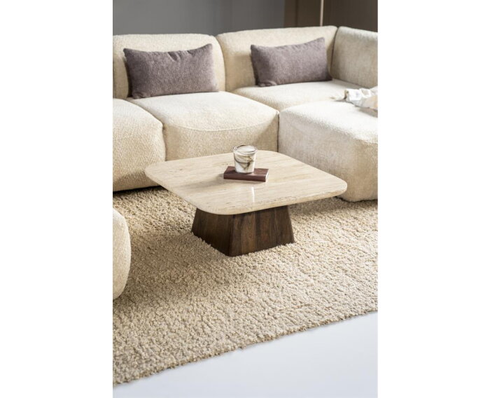 Salontafel Travis 80x80cm - bruin | Eleonora