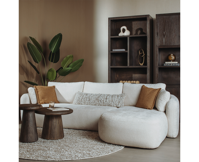 Bijzettafel Asti rond mangohout 60 cm - bruin