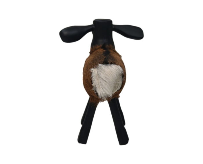 Schaap Shawn klein - 32x14x32 - bruin/zwart - Teak/geitenhuid