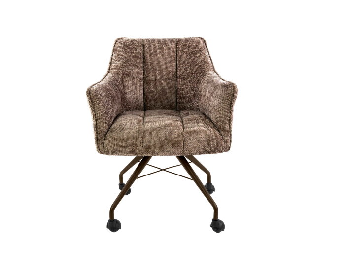 Armstoel Raster wieltjes VPE2 - Hoven champagne - brons