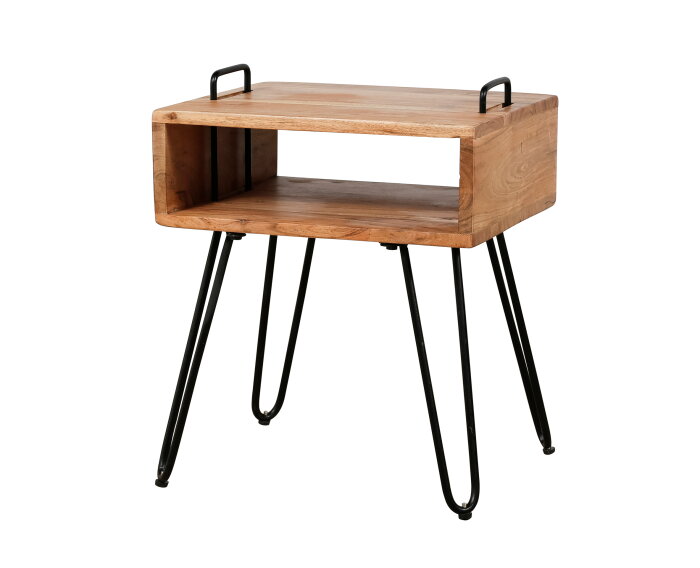 Nachtkastje Quadro Acacia - Naturel | Meubelplaats