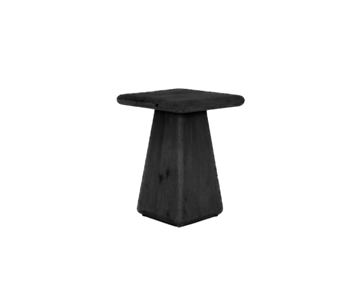 Asti Bijzettafel vierkant zwart 40 cm