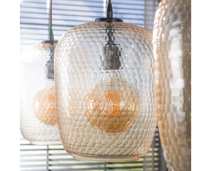 Hanglamp Python 3L - Amber glas