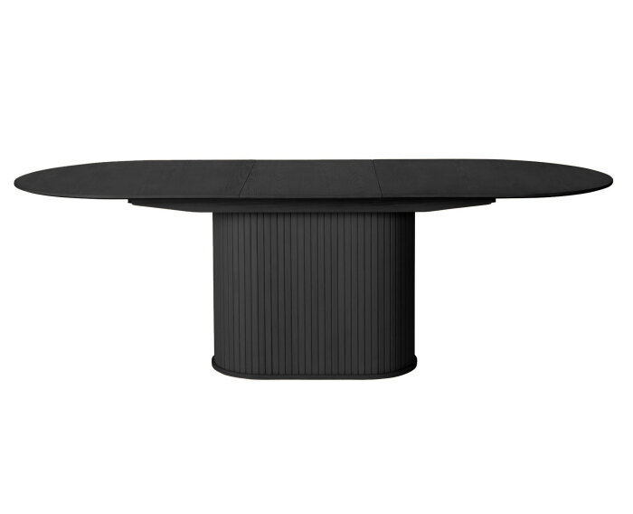 Eettafel Nola eikenhout Ovaal 95x180-230 CM - Zwart
