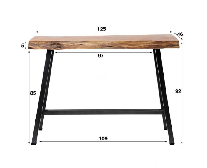Bartafel Timber Acaciahout 125 cm | Slechts €399 | Meubelplaats.nl