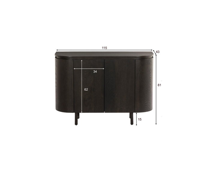 Dressoir Tobago 115 cm - Espresso
