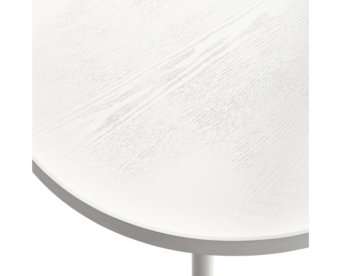 Mesa Bijzettafel L Hout Wit 34xØ60 - WOOOD