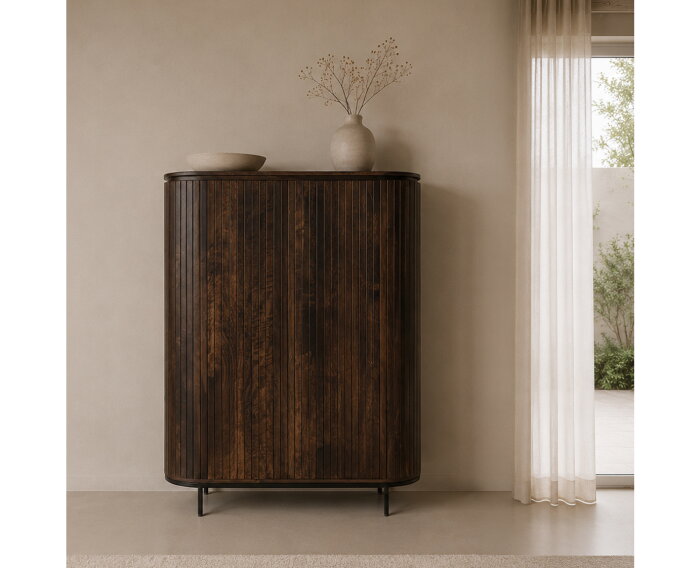 Opbergkast Noor Mangohout 2 deurs - walnut | Livingfurn