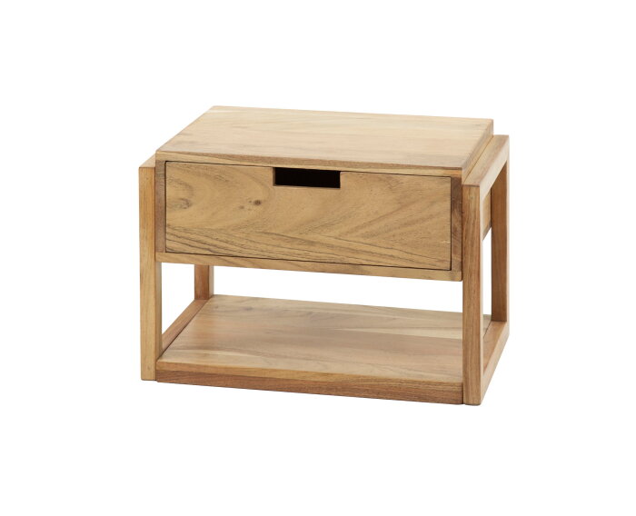 Nachtkastje Tenerife zwevend houten frame acacia