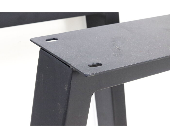 Tafelpoten - U-model - 60-80x14x72 - Gepoedercoat zwart - Metaal - Set van 2