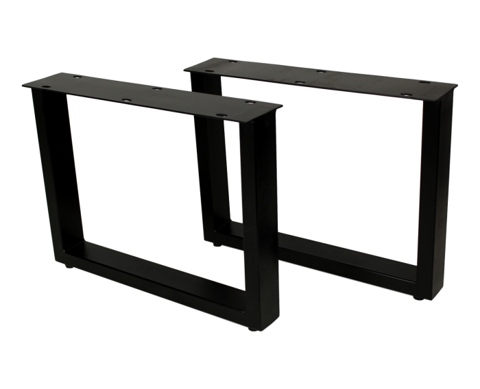 Salontafelpoten - U-model - 50x38 cm - gepoedercoat zwart metaal - set van 2
