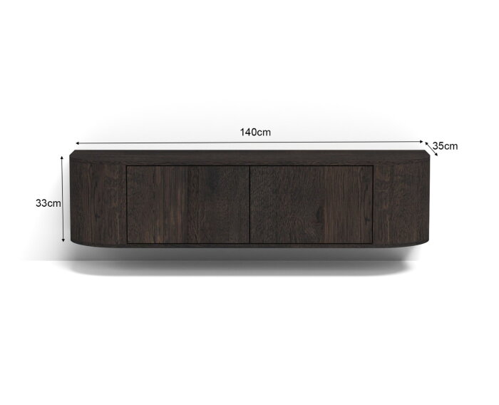 Novero Espresso Zwevend 140cm
