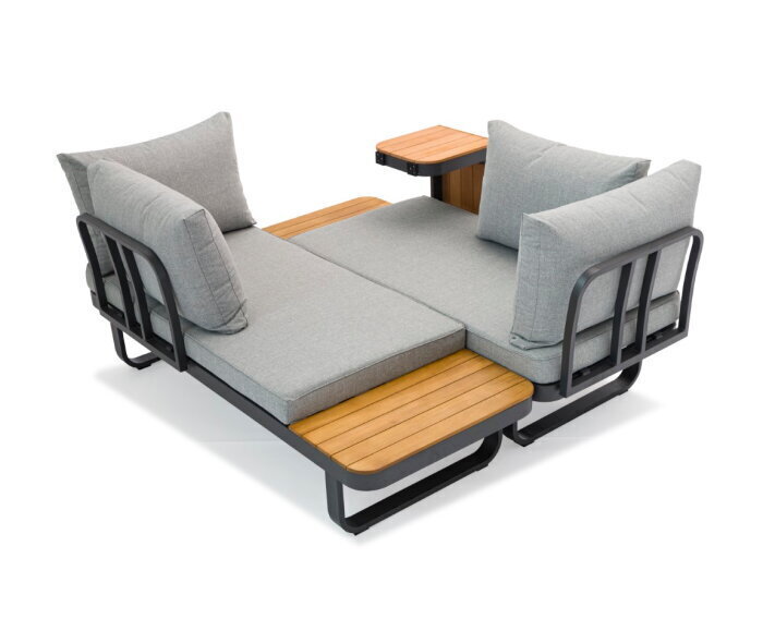 Samos alu.multifunct.loungeset taupe FSC 100%