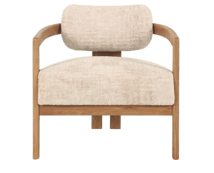 MUST Living fauteuil Kelly - Luxor Sand - Naturel - 75x73x73 cm