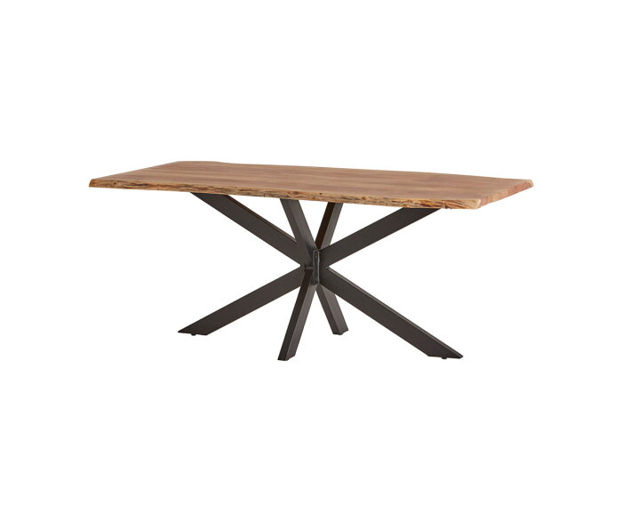 Eettafel Felix 210 cm Kruispoot Acacia - Naturel | Meubelplaats