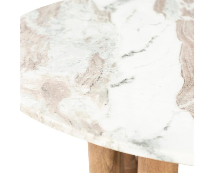 Coffee table LoopStone 80x80cm - natuurlijk | BY-BOO