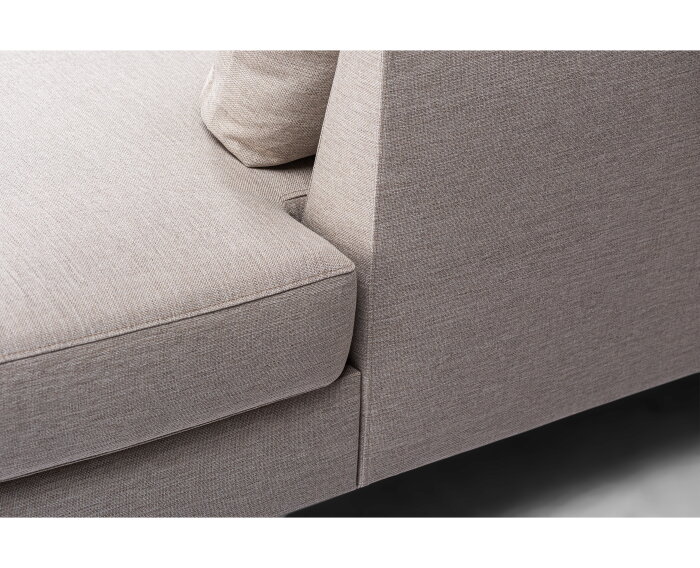 U-bank Lexington Rechts By-Olaf – Stof Inari 22 Beige – Eiken Poten – Royale Hoekbank – 310 x 196 cm