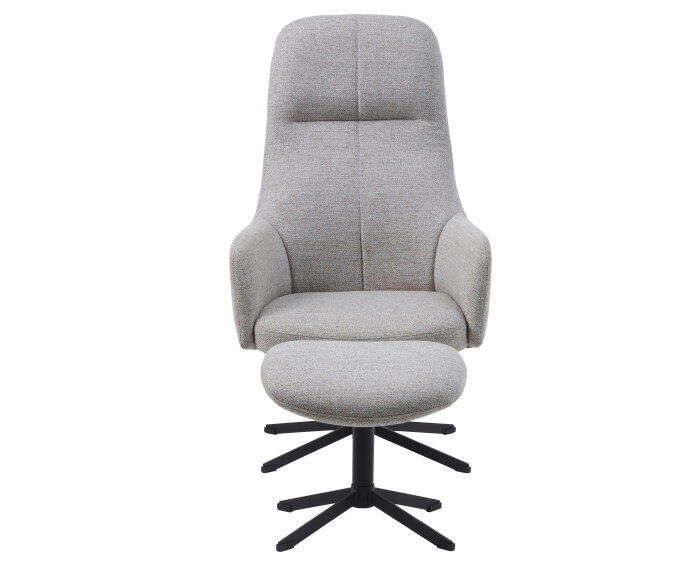 Fauteuil Manning met voetenbank - Naturel