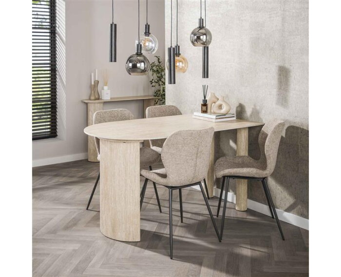 Eettafel 1-side Romano Arch - Ceramic Travertine