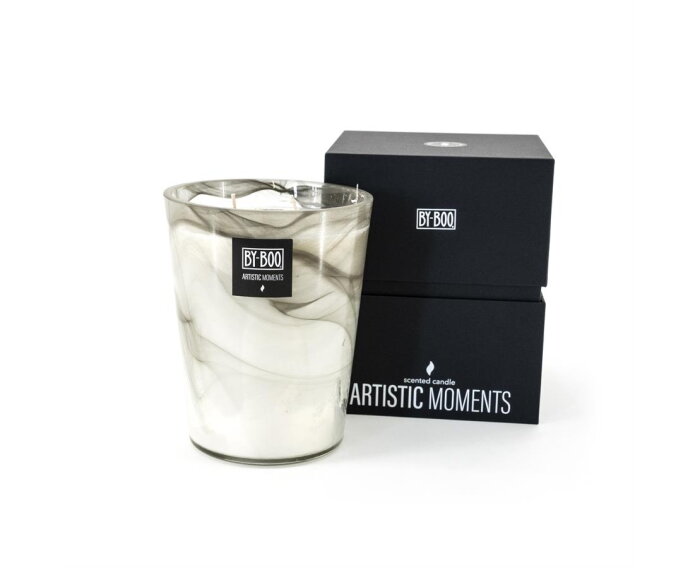 Scented candle Artistic Moments medium - grey | BY-BOO