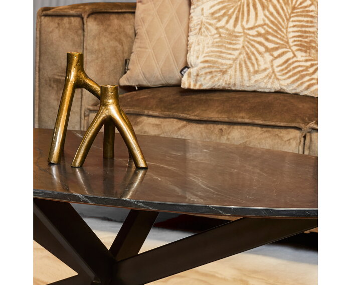 Salontafel Faye | Ovaal | Zwart marmer