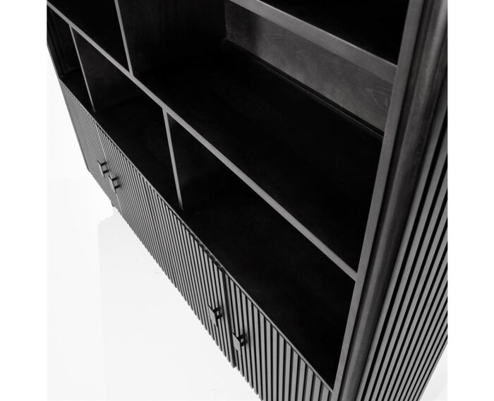 Wandkast Remi 200x37cm - zwart | Eleonora