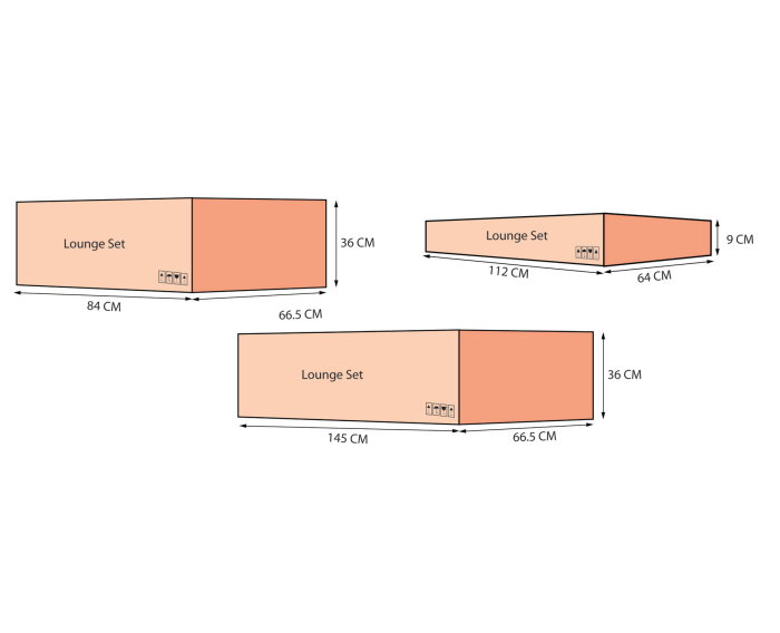 NARVIK LOUNGE SET - LIGHT TEAK LOOK / ROYAL ANTHRACITE