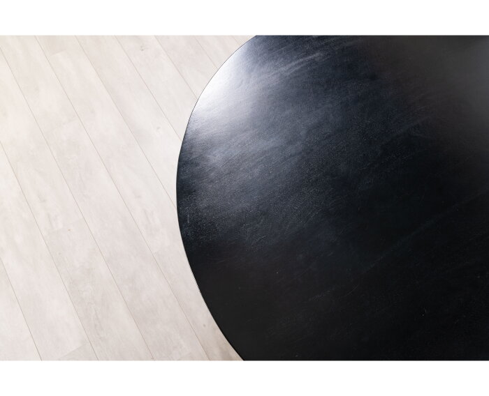 Eettafel Florence Rond mangohout 110x110 cm - Zwart | Glad
