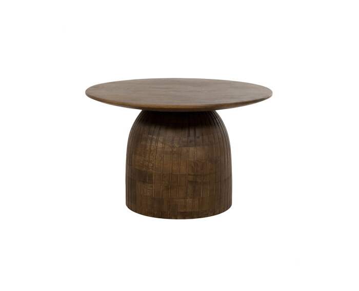 Karl salontafel Ø60, H40, Brown Walnut - Couture Collection