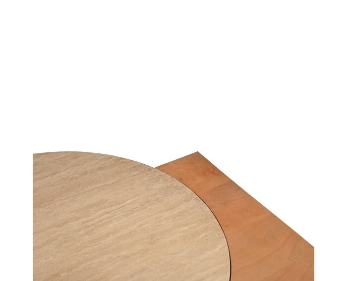 Bijzettafel Numa Naturel Travertin 60 cm