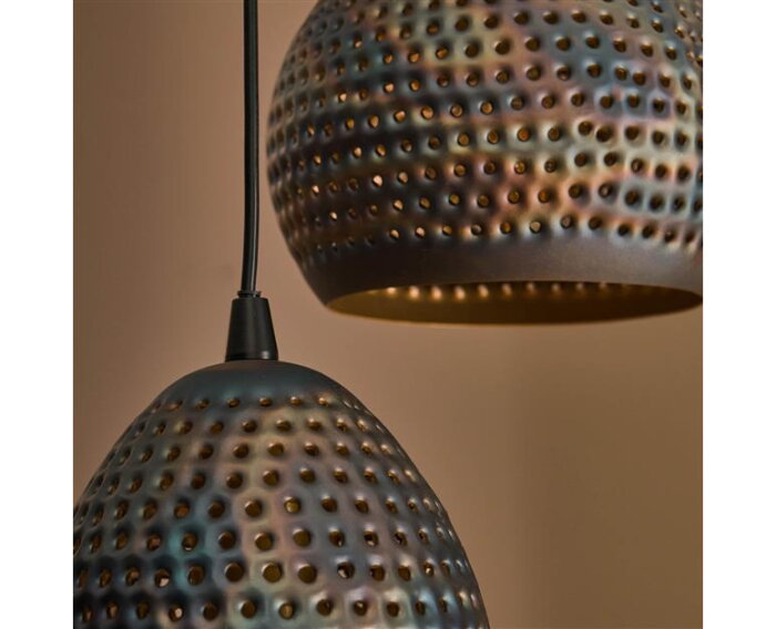Hanglamp 5L getrapt punch mix - Zwart bruin