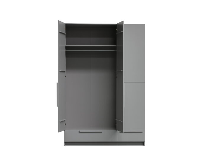 Pure - 3 Drs Hang/legkast - Splitdeur Grenen Betongrijs[fsc] - WOOOD