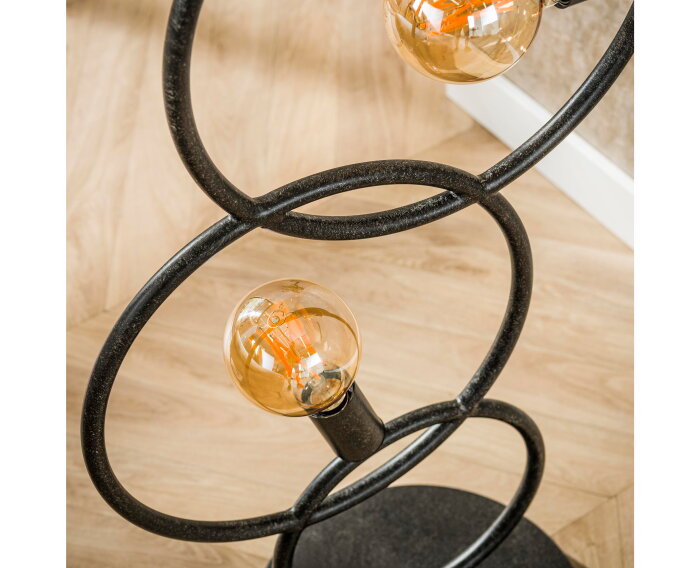 Vloerlamp 3L loop - Artic zwart