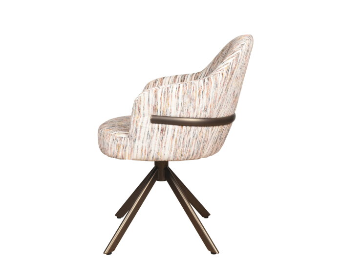 Eetkamerstoel New york poot Venus 360 anodic brown - be stylish multigrey