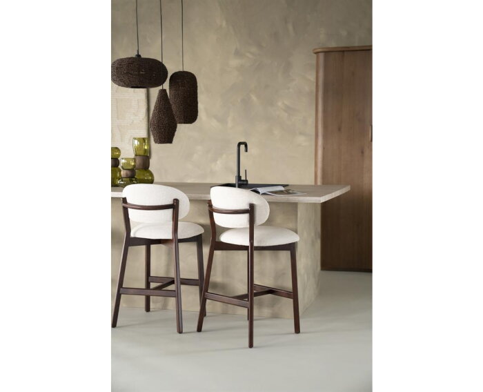 Barstoel Mikky bruin - beige | Eleonora