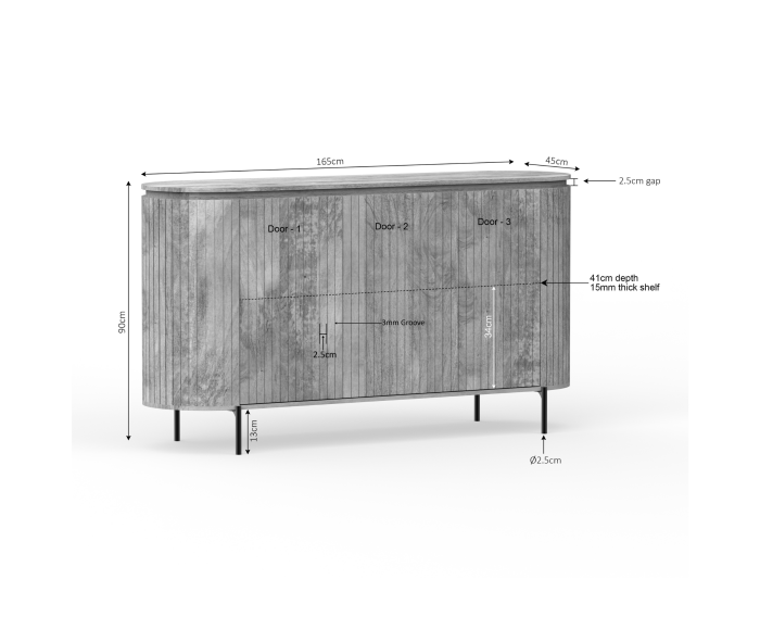 Dressoir Solana | 165 cm | Naturel