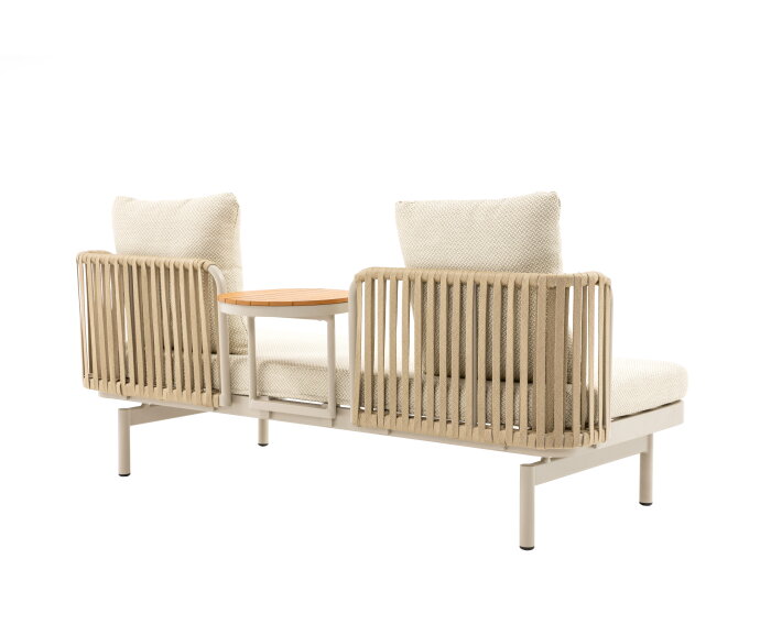 Tuinbank Isabeau met tafeltje - taupe