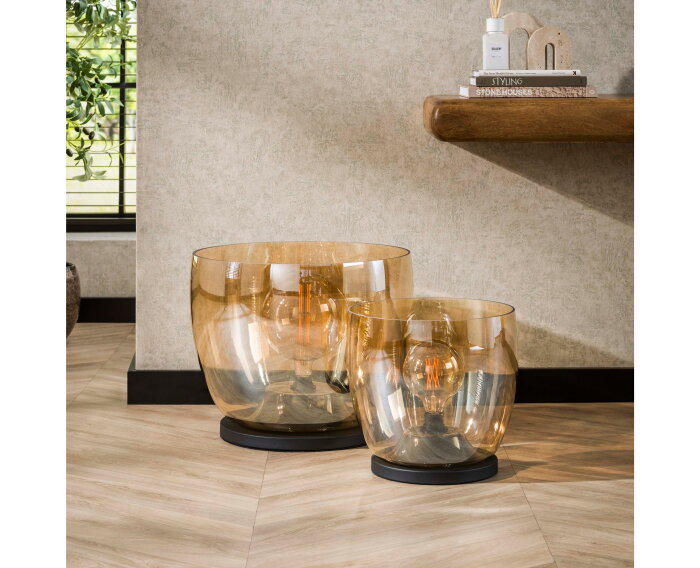 Vloerlamp UP XXL - Amber color glas