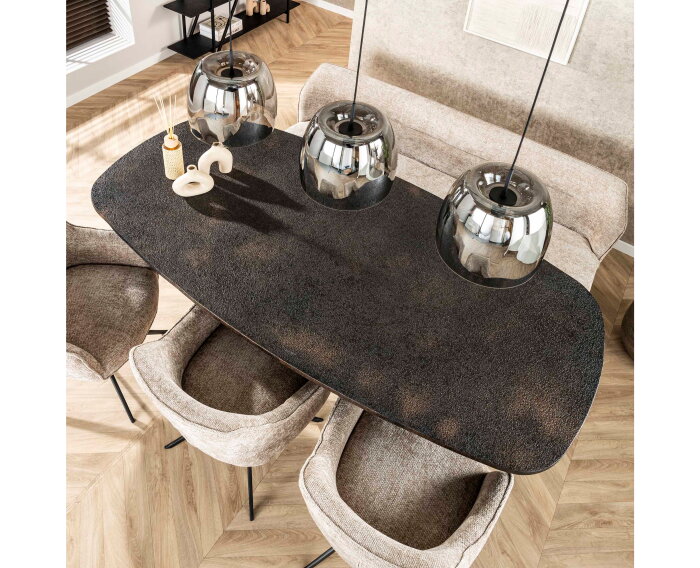 Hanglamp 3L drift glass - Smoke grey glas